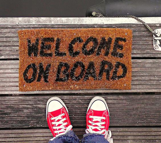 Doormat with personal message