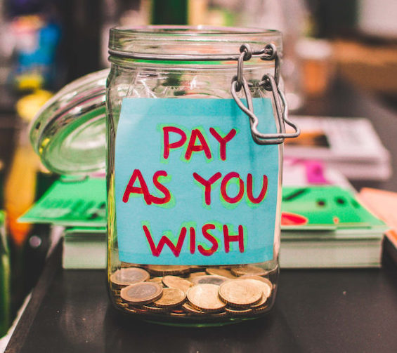 Jar with money in it